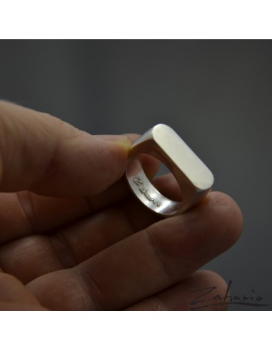 Pierścień Geometric Srebro