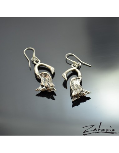 Earrings Swan Silver