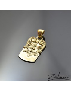 Pendant Dogtag Acanthus Oak Bronze