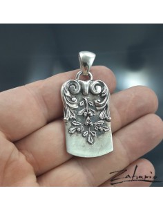 Pendant Dogtag Acanthus Oak Silver 2