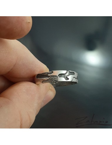 Obrączka Camo Srebro