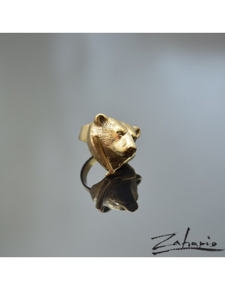 Ring Bear with a Razor Bronze