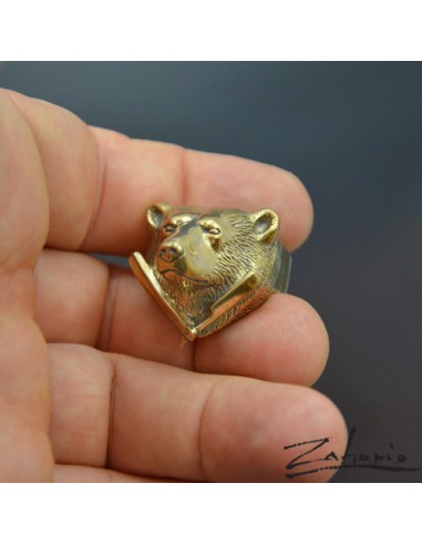 Ring Bear with a Razor Bronze