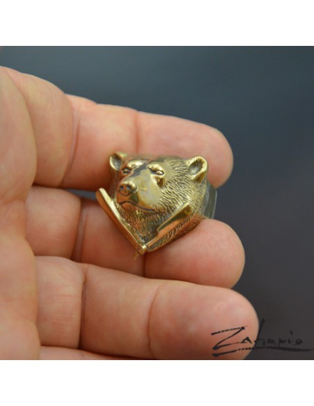 Ring Bear with a Razor Bronze