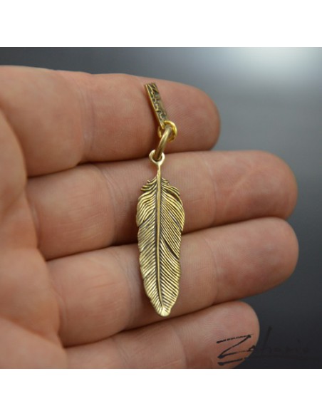 Pendant Feather Bronze