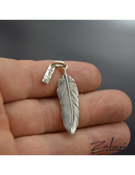 Pendant Feather Silver