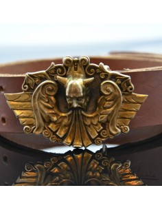 Pasek Klamra Diabelska Dusza Brąz 2