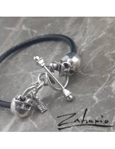 Bransoletka Czaszki Srebro 2