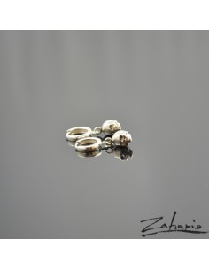 Skull Earring on Ring Silver