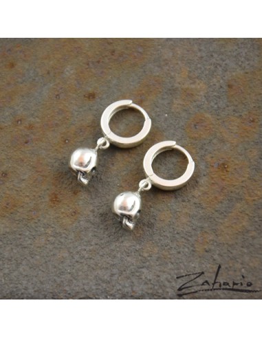 Skull Earring on Ring Silver