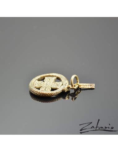Pendant Uroboros with Celtic Cross Bronze