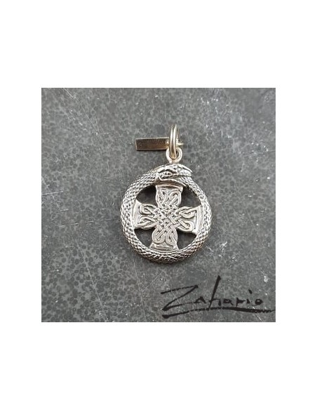 Wisior Uroboros z Krzyżem Celtyckim Srebro