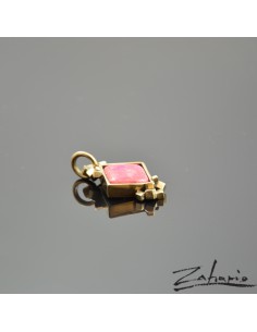 Pendant Pink Jasper Bronze 2