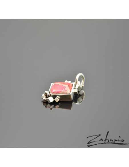 Pendant Pink Jasper Silver