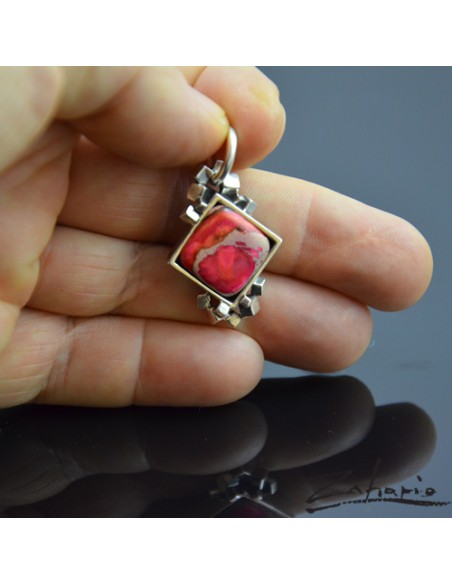 Pendant Pink Jasper Silver