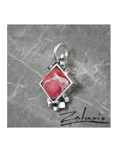 Pendant Pink Jasper Silver