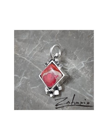 Pendant Pink Jasper Silver