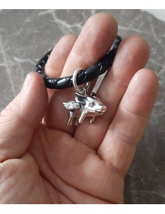 Bransoletka Latająca Świnka Srebro