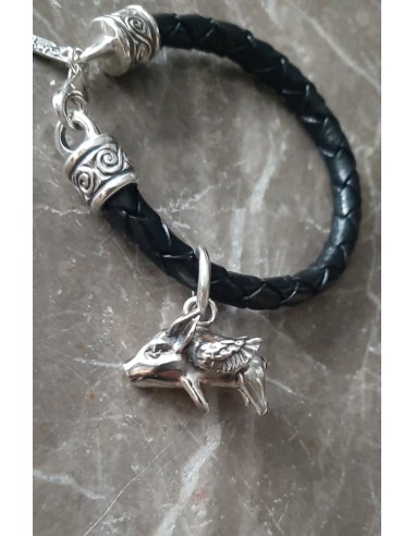 Bransoletka Latająca Świnka Srebro