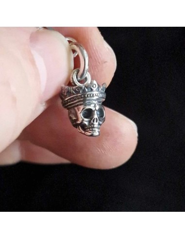 Pendant  Crowned skull Silver