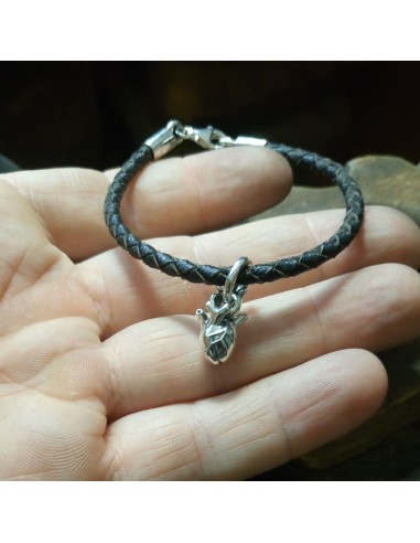 Bracelet with small anatomical heart Silver