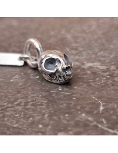 Zahario Cat Skull Pendant Silver 2