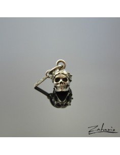 Pendant Skull Wreath Oak Silver 2