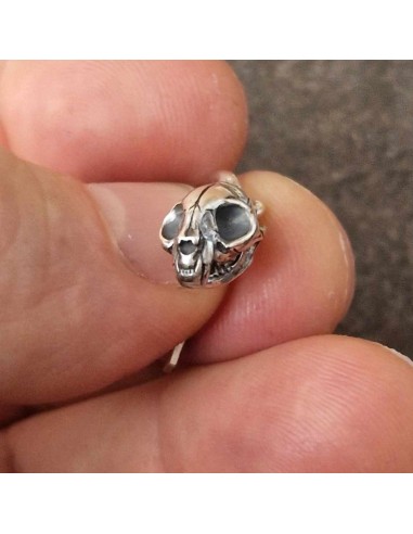Zahario Cat Skull Pendant Silver