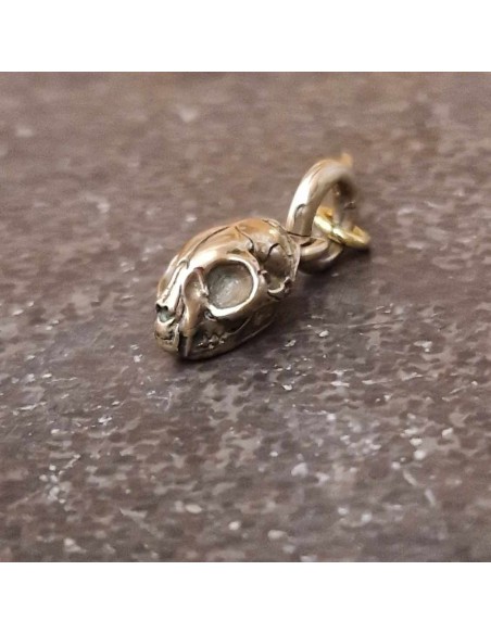 Zahario Cat Skull Pendant Bronze