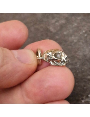 Zahario Cat Skull Pendant Bronze