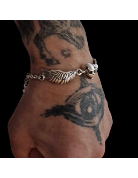 Bracelet made of silver “On the Wings of Perdition”