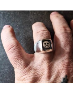 Sygnet Smutna Buźka Srebro 2