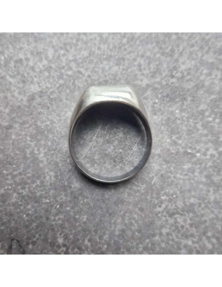 Sad Face Signet Silver