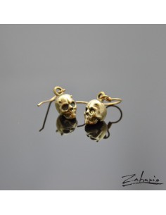 Kolczyki Czaszki Rogate Brąz 2