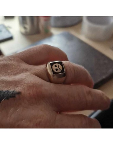 Sad Face Signet Bronze