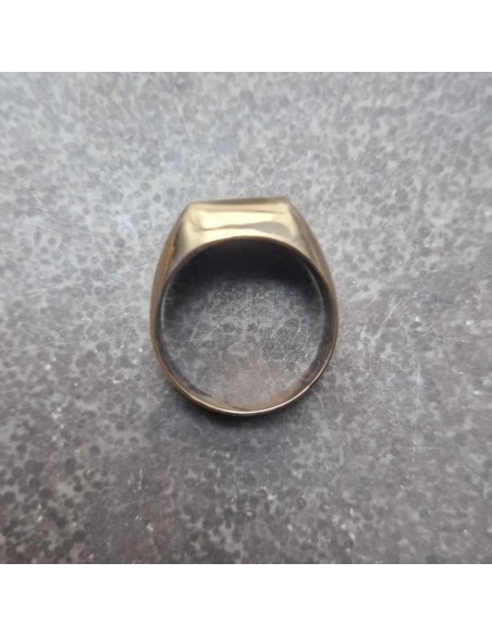 Sad Face Signet Bronze