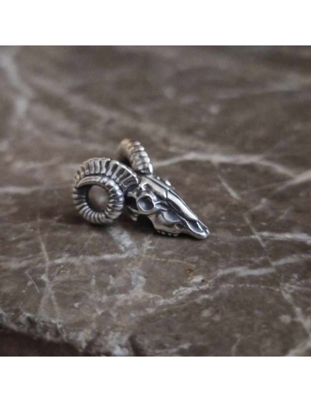 Silver Goat Skull Pendant
