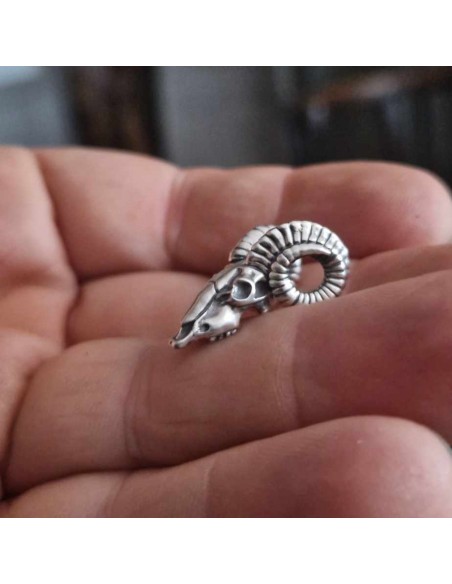 Silver Goat Skull Pendant