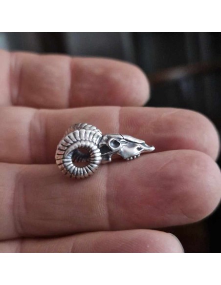 Silver Goat Skull Pendant