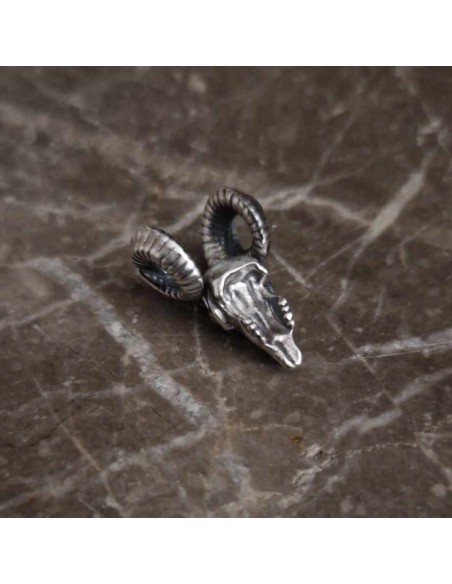 Silver Goat Skull Pendant