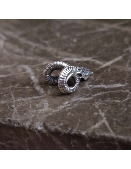 Silver Goat Skull Pendant