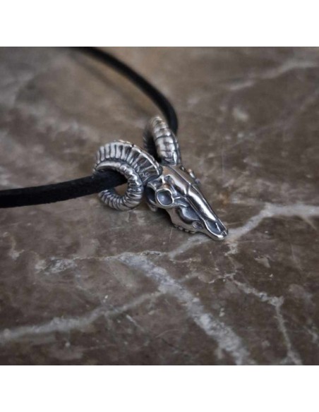 Silver Goat Skull Pendant