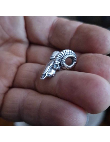 Silver Goat Skull Pendant