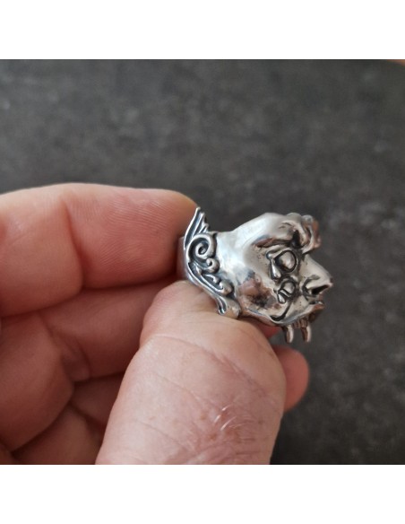 Pierścień srebrny "Krąg Nosferatu"