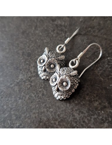 Silver Owl Earrings by Zahario