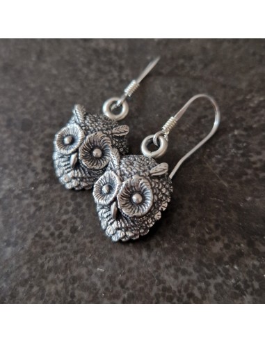 Silver Owl Earrings by Zahario