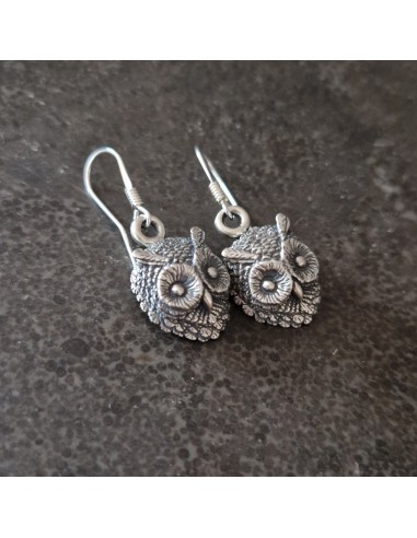 Silver Owl Earrings by Zahario