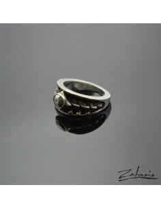 Pierścień Kręgi Srebro 2