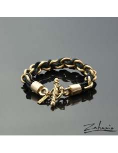 Bracelet bronze with straps 2