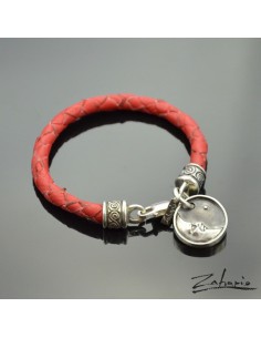 Bransoleta Stróż Doby Czerwona Srebro 2